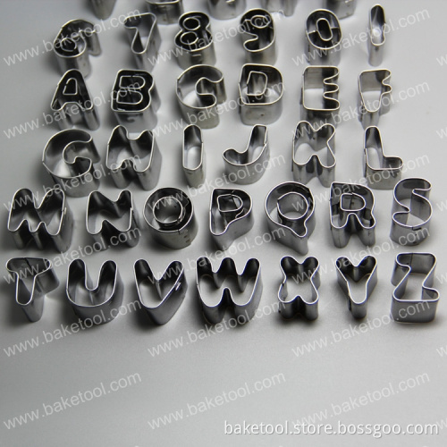 stainless steel 26 English letters cookie cutter mould for cake decoration